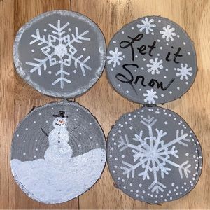 Birch disc ornaments